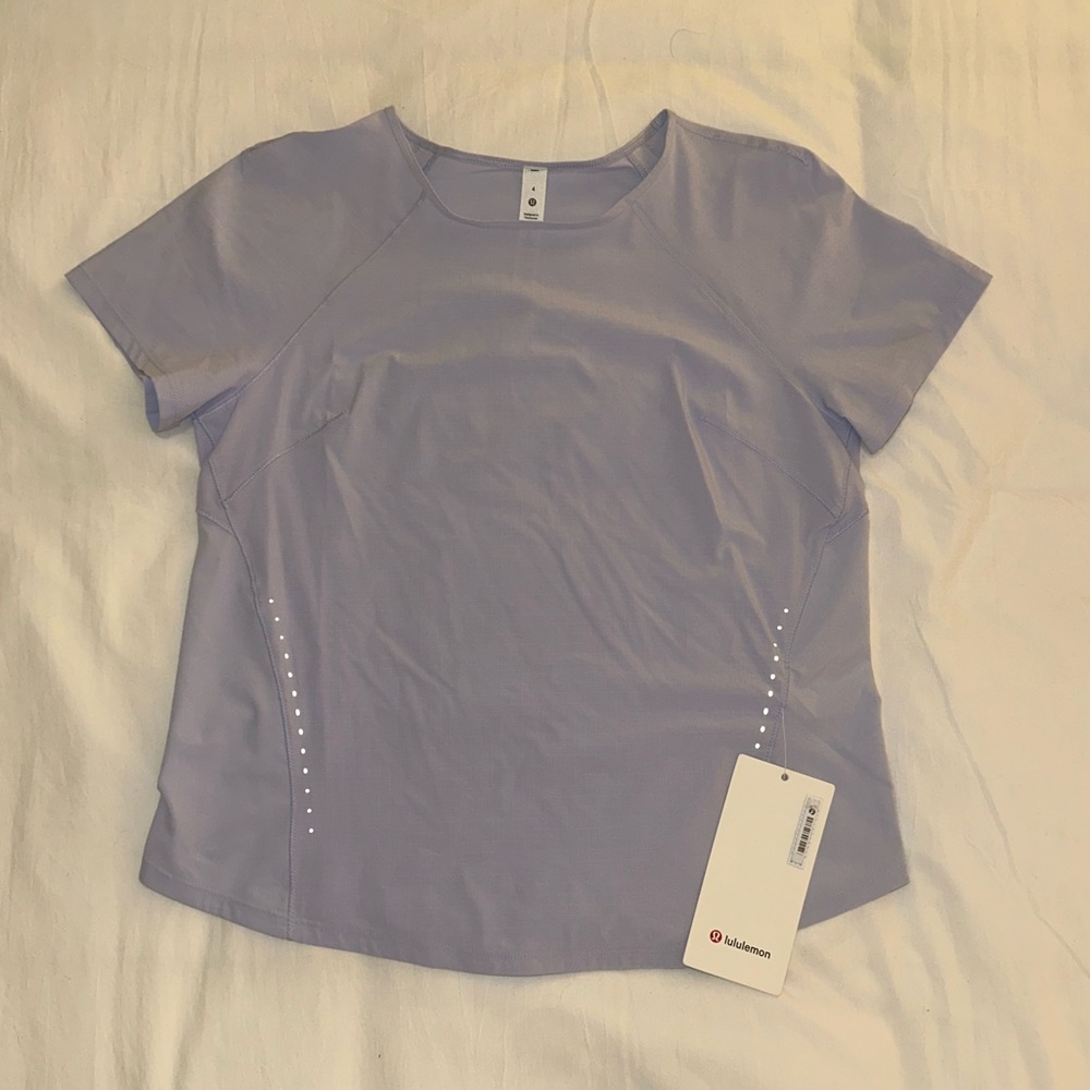 NWT Lululemon Lightweight Stretch Run Short Sleeve Pastel Blue Size 6